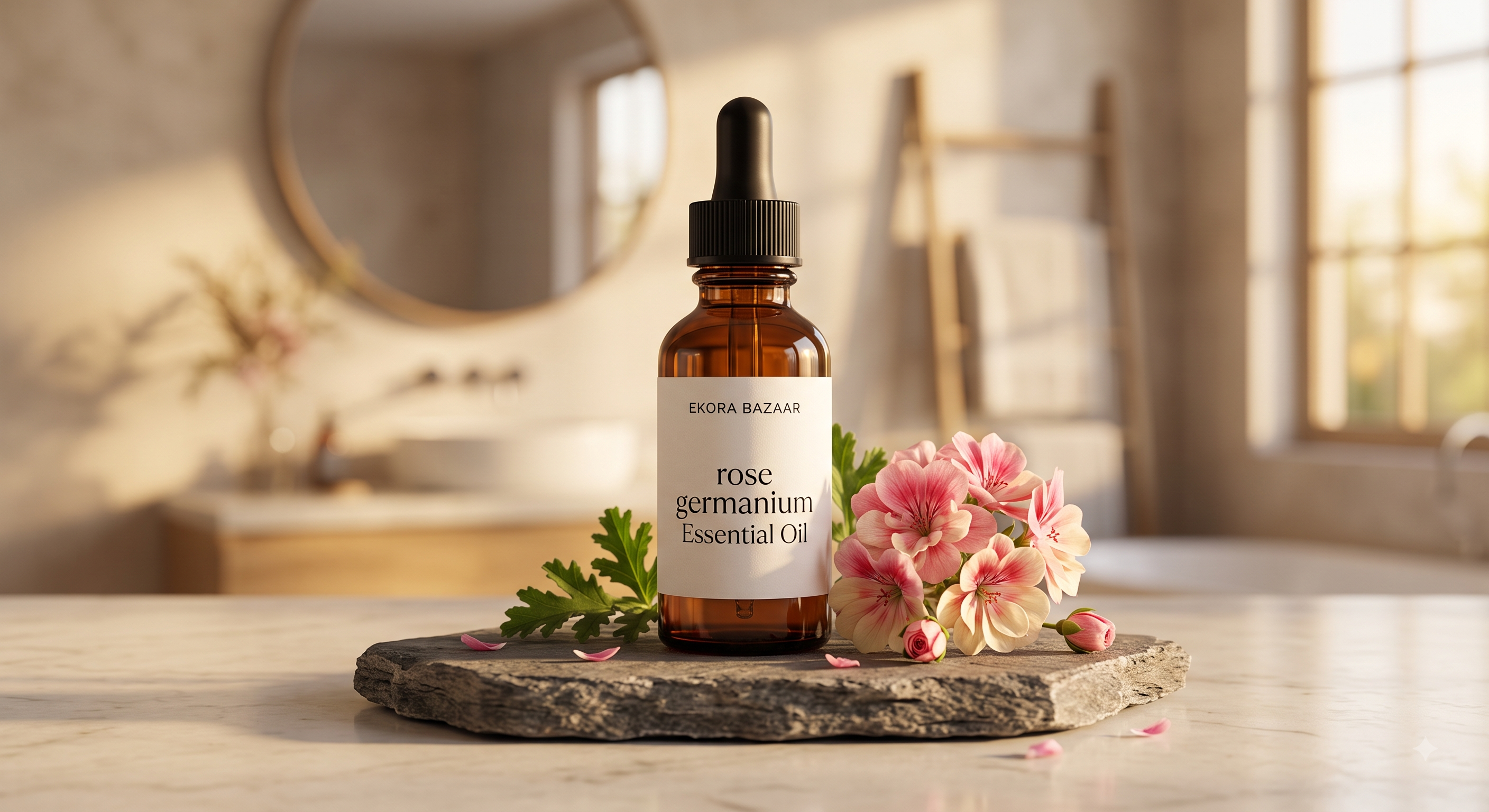 ROSE GERANIUM ESSENTIAL OIL FOR NATURAL ROSE GERANIUM OIL FOR SKIN CARE